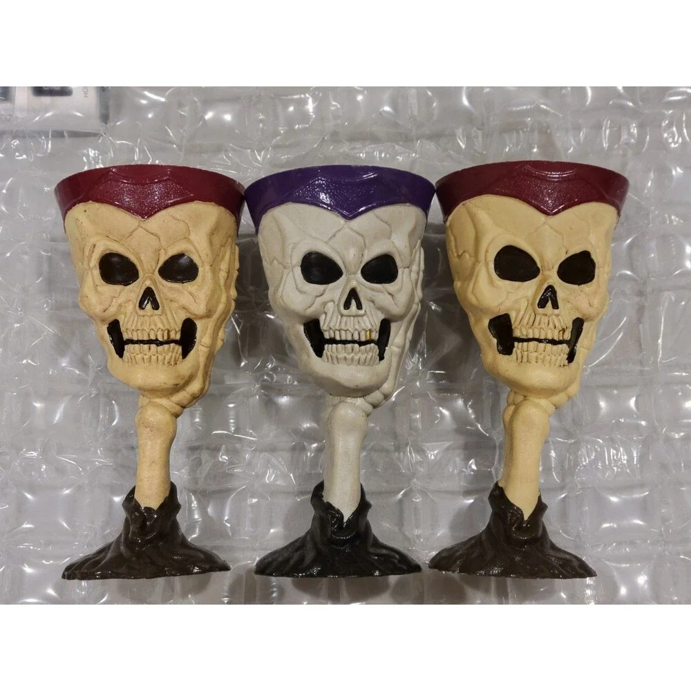 Vintage Halloween Plastic Monster Goblets 7